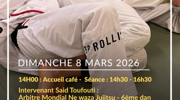 STAGE TECHNIQUE NE WAZA BRESILIEN - DIMANCHE 8/03/26 - ROGNAC